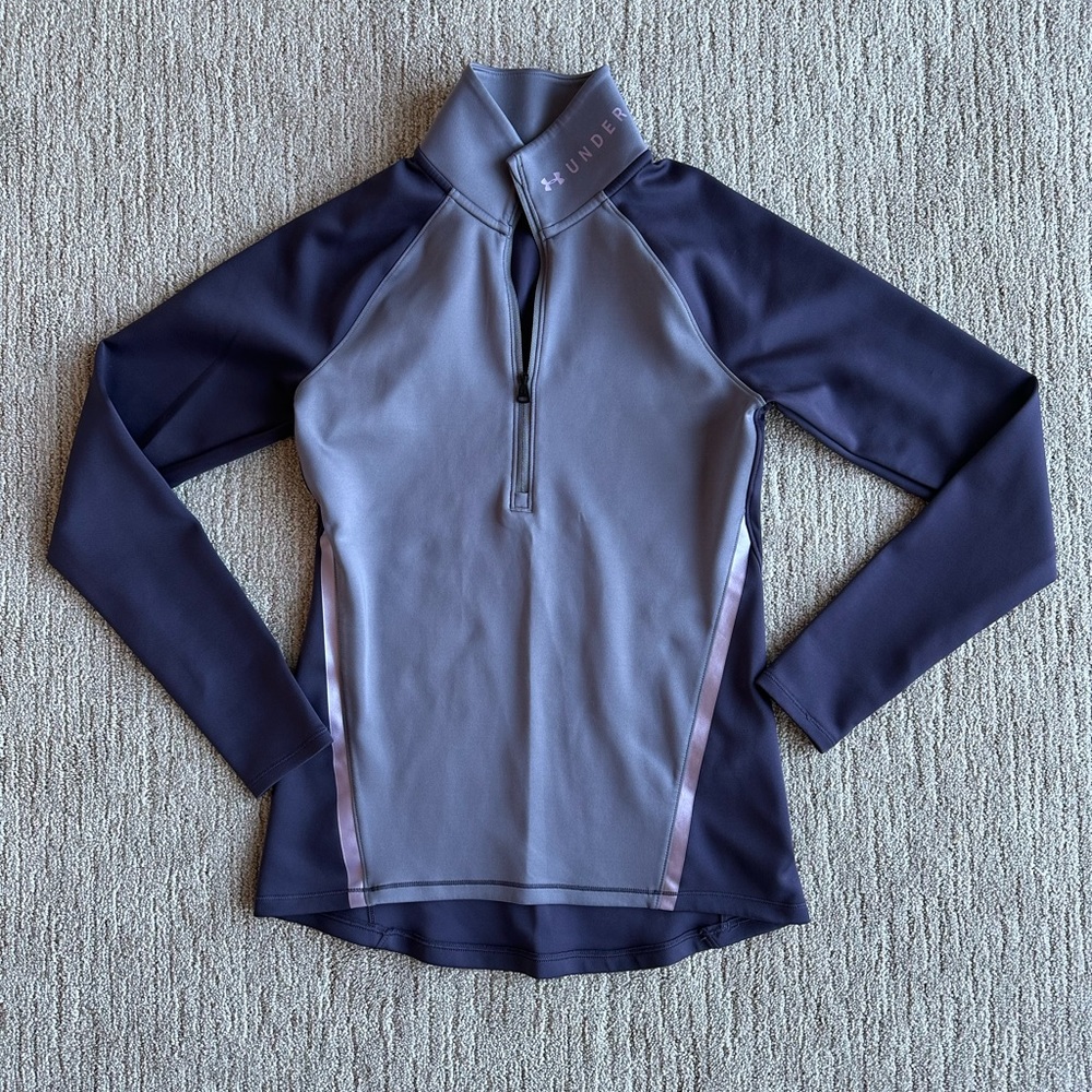 Women’s under armor 1/4 zip long sleeve shirt, size small